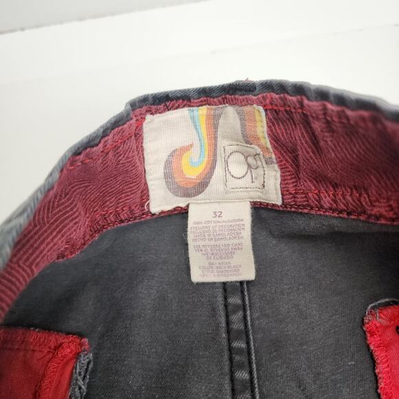 OP Ocean Pacific Y2K Black Red Gray Checkered Cargo Skater Wear Shorts Men's 32 - Picture 8 of 8